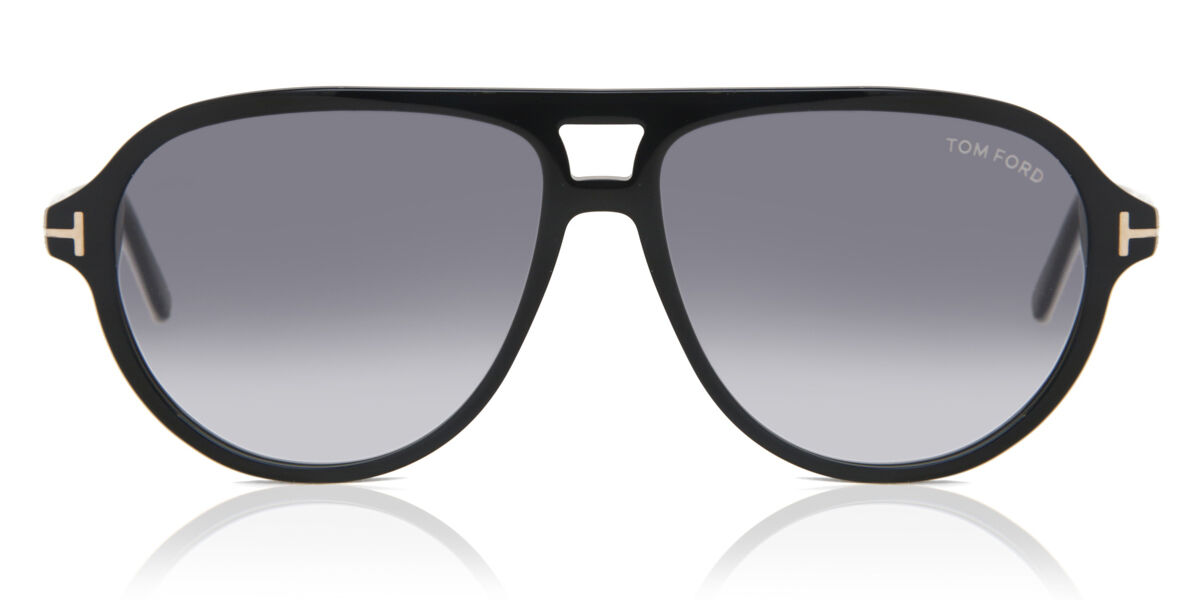 Tom Ford FT0932 JEFFREY 01B Pilot Shiny Black Sunglasses