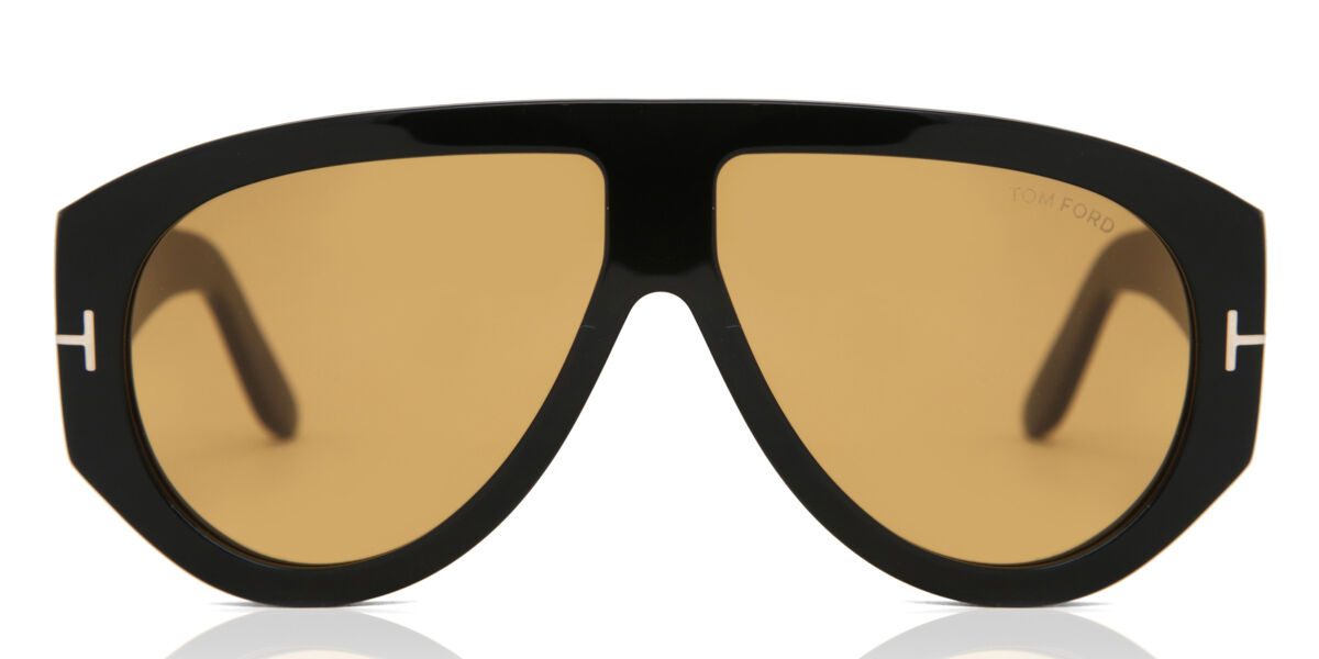 Tom Ford FT1044 BRONSON 01E Pilot Shiny Black Sunglasses