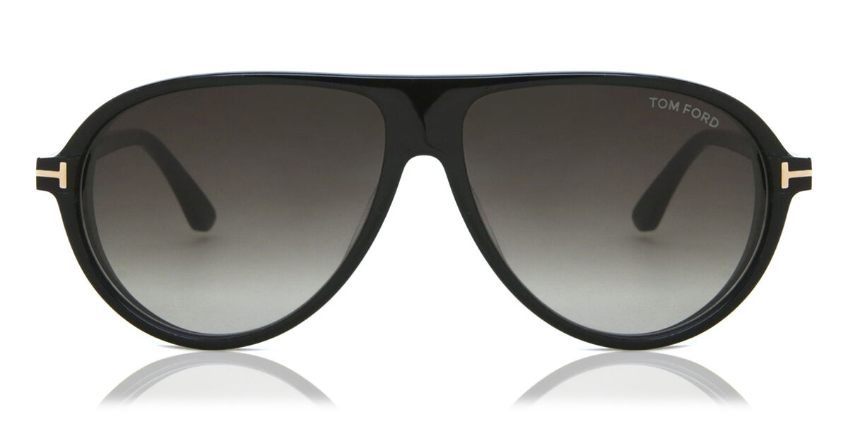 Tom Ford FT1023 MARCUS 01B Pilot Glossy Black Sunglasses