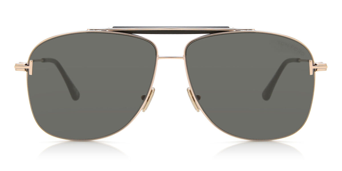 Tom Ford FT1017 JADEN 28A Pilot Shiny Rose Gold Sunglasses