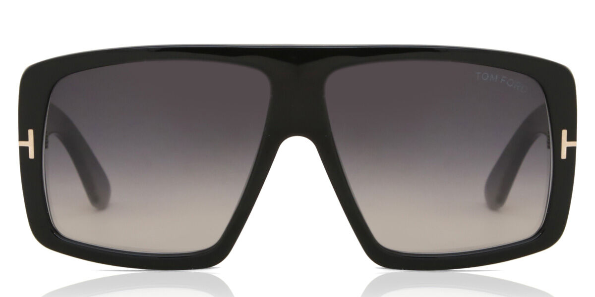 Tom Ford FT1036 RAVEN 01B Oversized Shiny Black Sunglasses