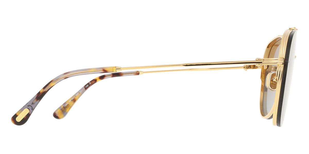Tom Ford FT1071 LEON 30F Pilot Shiny Deep Gold Sunglasses