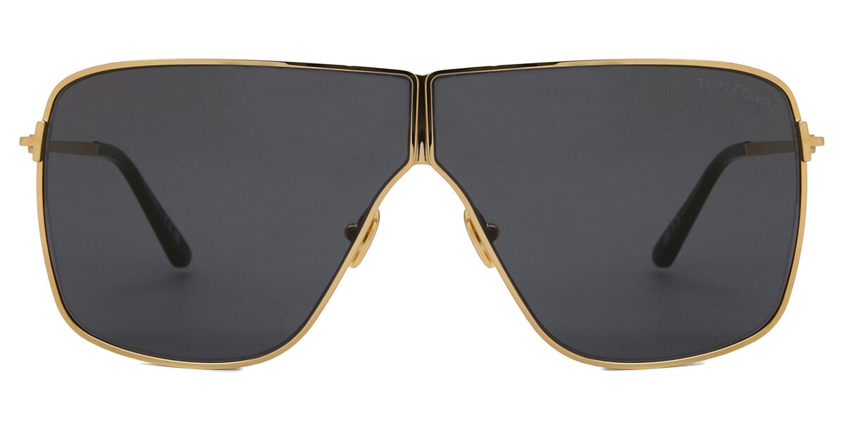 Tom Ford FT1159 HUXLEY 30A Oversized Shiny Deep Gold Sunglasses
