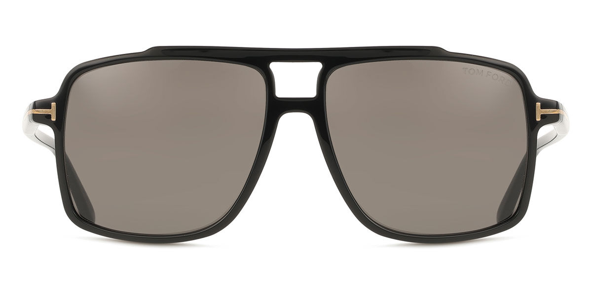 Tom Ford FT1177 KEMP 01A Pilot Shiny Black Sunglasses