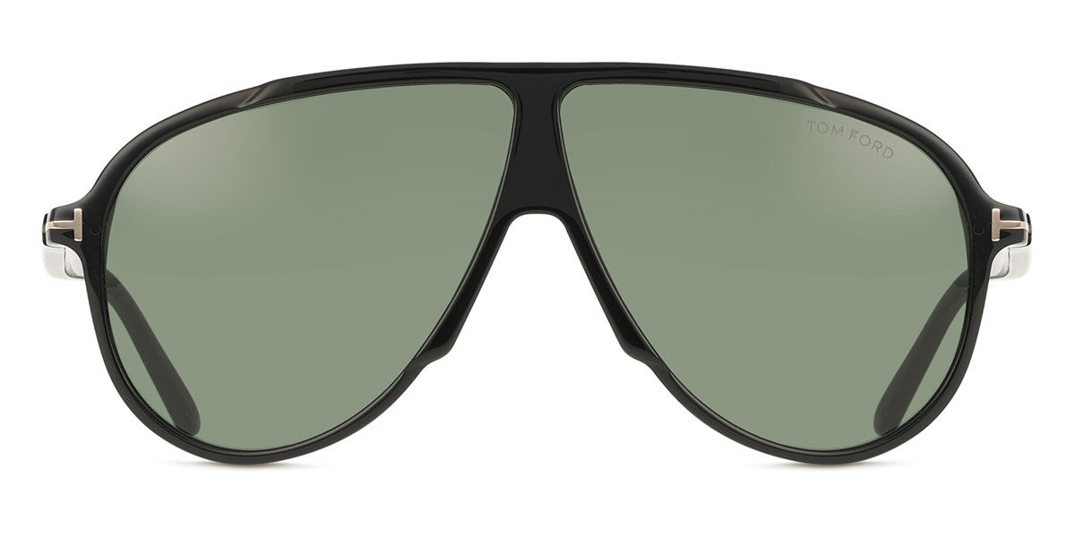 Tom Ford FT1211 VLADIMIR 01N Oversized Shiny Black Sunglasses