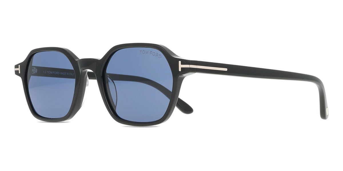 Tom Ford FT1301 JOEY-02 01V Geometric Shiny Black Sunglasses