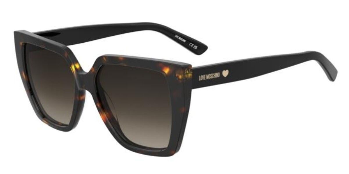 モモコ Moschino Love MOL088/S PJP/9O Cat Eye Blue Marble Sunglasses