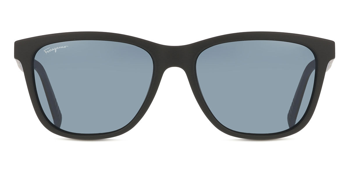 Salvatore Ferragamo SF 998S 002 Oval Matte Black Sunglasses