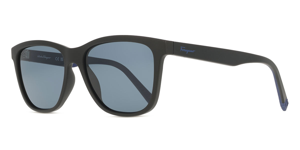 Salvatore Ferragamo SF 998S 002 Oval Matte Black Sunglasses