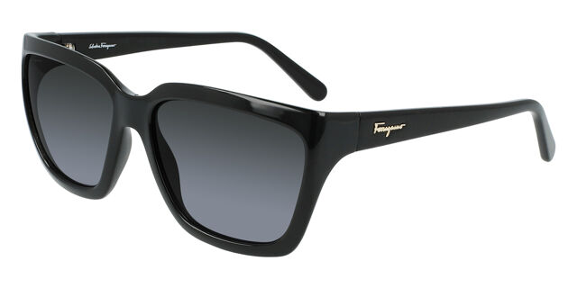 Salvatore Ferragamo Black Square Gradient Lens Sunglasses Salvatore Ferragamo Square Gradient Sunglasses - Black  main image 4
