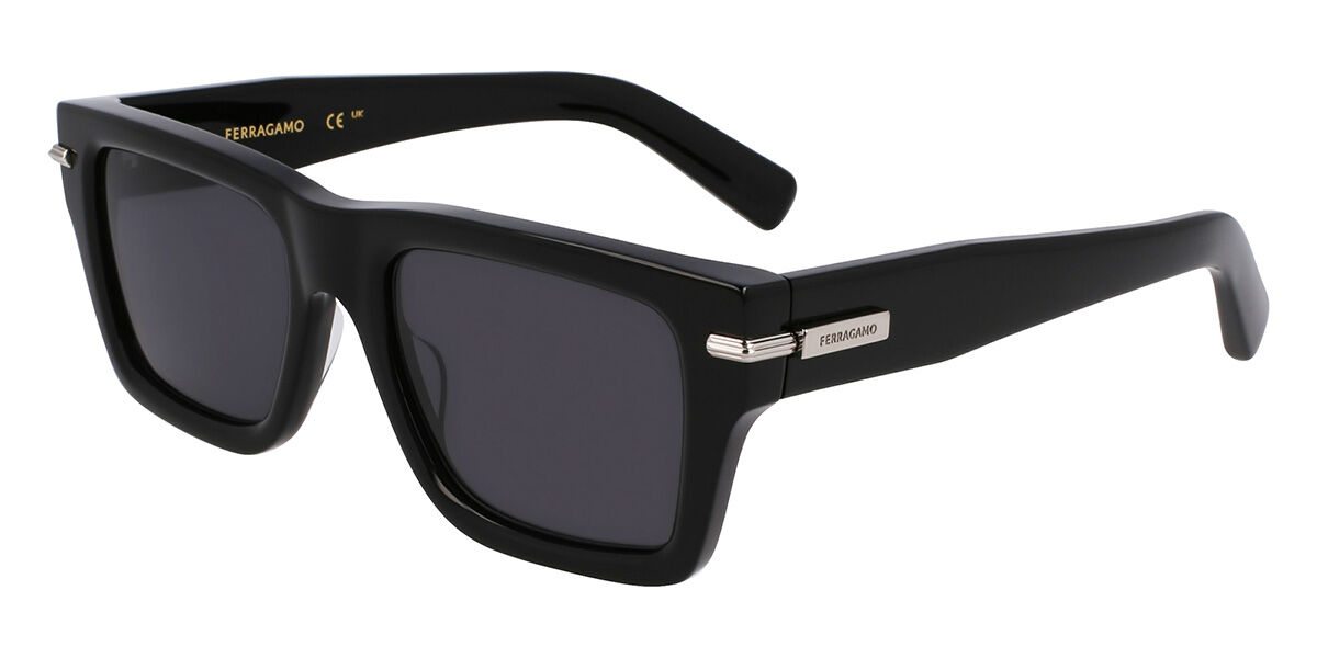 Salvatore Ferragamoブラックサングラス Salvatore Ferragamo SF2033S 001 Square Black Sunglasses