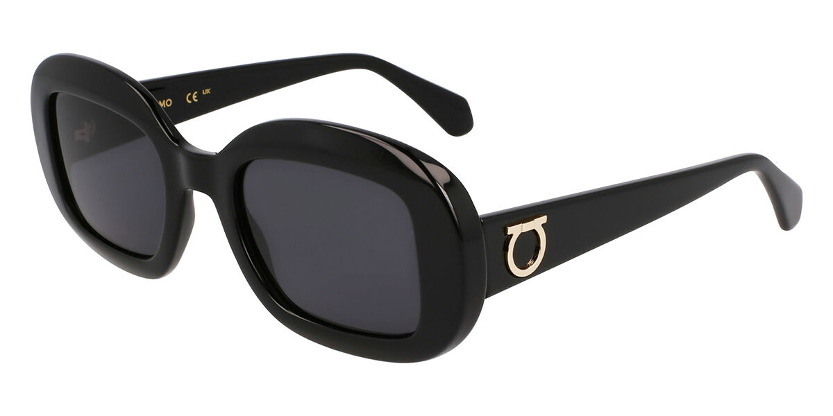 Salvatore Ferragamo SF2038SE 001 Oval Black Sunglasses