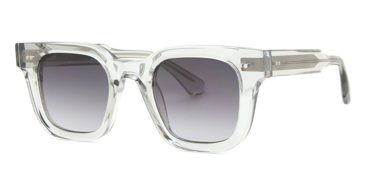 CHIMI 04 Grey Rectangle Transparent Grey Sunglasses