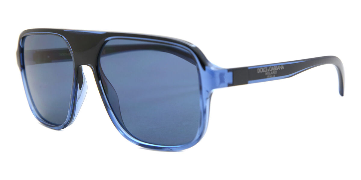 Dolce & Gabbana DG6134 325880 Pilot Transparent Blue Sunglasses