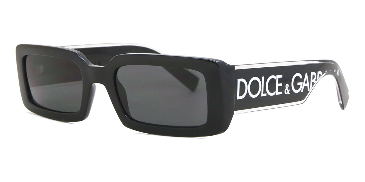 Dolce & Gabbana DG6187 501/87 Rectangle Black Sunglasses