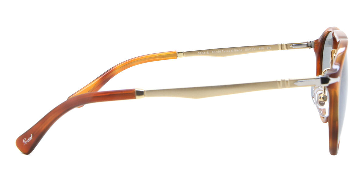Persol PO3264S 96/56 Pilot Transparent Brown Sunglasses
