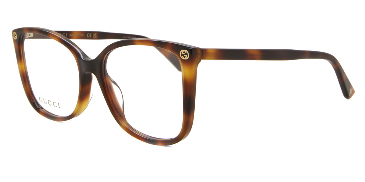 Gucci GG0026O 002 Square Tortoiseshell Eyeglasses