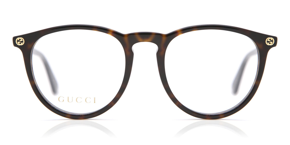 Gucci GG0027O 002 Oval Tortoiseshell Eyeglasses | SmartBuyGlasses