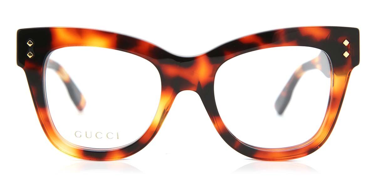Gucci GG1082O 002 Cat Eye Shiny Havana Eyeglasses