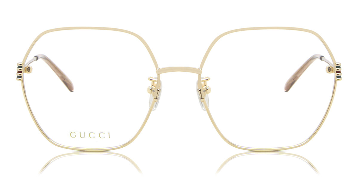 Gucci GG1285O 001 Geometric Gold Eyeglasses | SmartBuyGlasses Canada