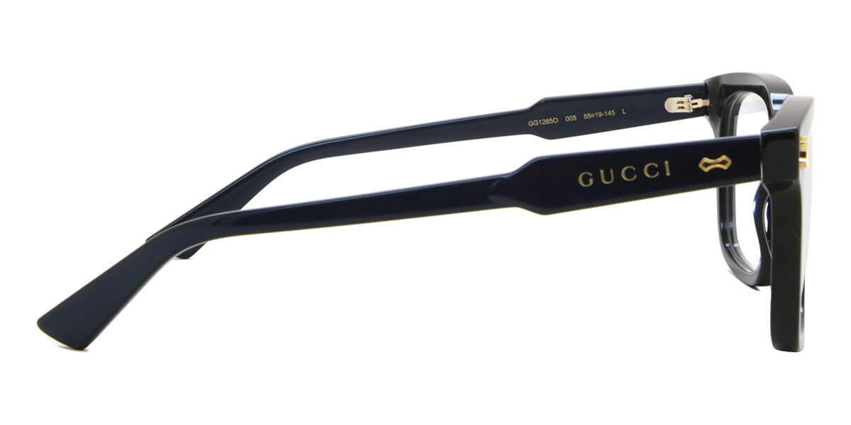 【20%OFF】5/31まで23,000→18,400円　Khago Gucci GG1265O 005 Square Blue Eyeglasses | SmartBuyGlasses Canada