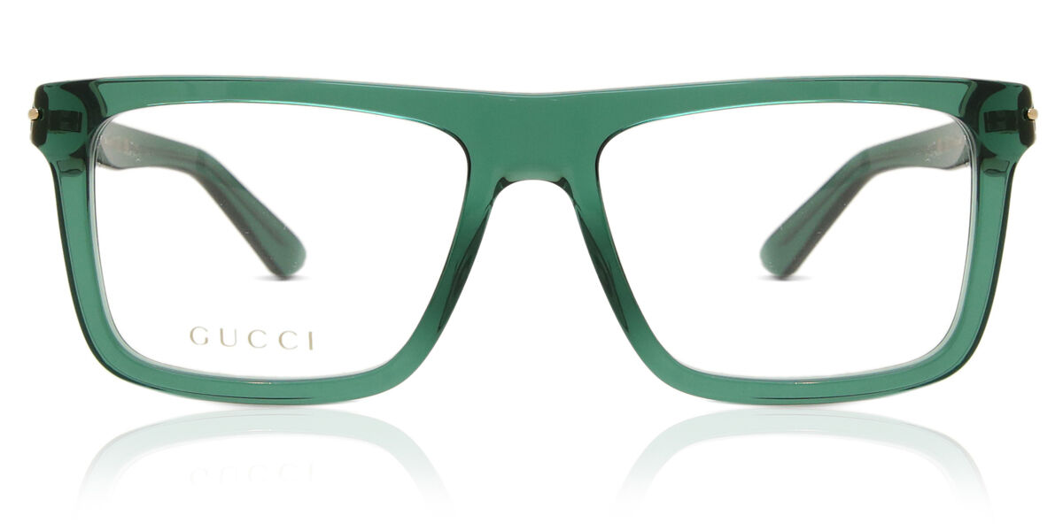 Gucci GG1504O 007 Transparent Green Eyeglasses | SmartBuyGlasses