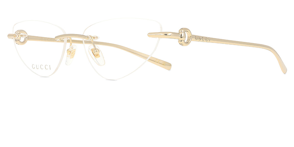 Gucci GG1702O 002 Cat Eye Gold Eyeglasses | SmartBuyGlasses Canada