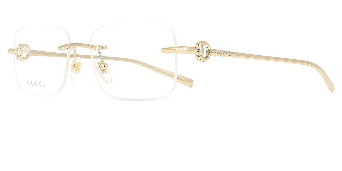 Gucci GG1703O 003 Rectangle Gold Eyeglasses | SmartBuyGlasses Canada