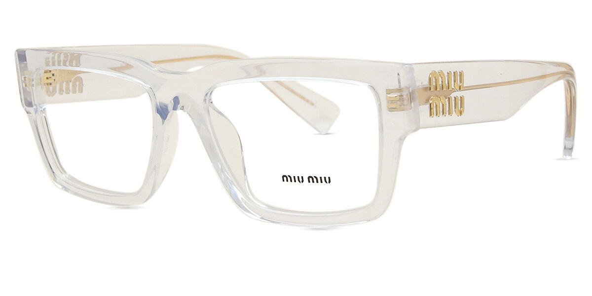 Miu Miu MU02XV 2AZ1O1 Rectangle Clear Eyeglasses | SmartBuyGlasses