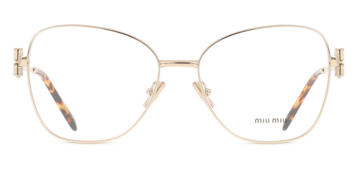 Miu Miu MU50XV ZVN1O1 Cat Eye Pale Gold Eyeglasses