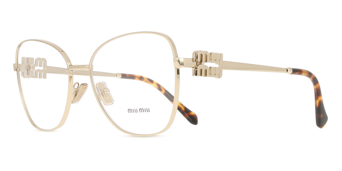 Miu Miu MU50XV ZVN1O1 Cat Eye Pale Gold Eyeglasses