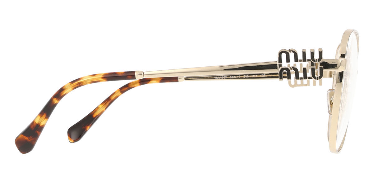 Miu Miu MU50XV ZVN1O1 Cat Eye Pale Gold Eyeglasses