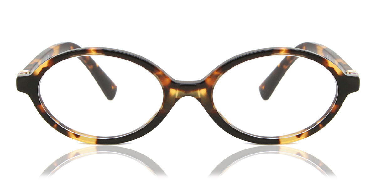Miu Miu MU04ZS VAU08N Blue-Light Block Oval Honey Tortoise
