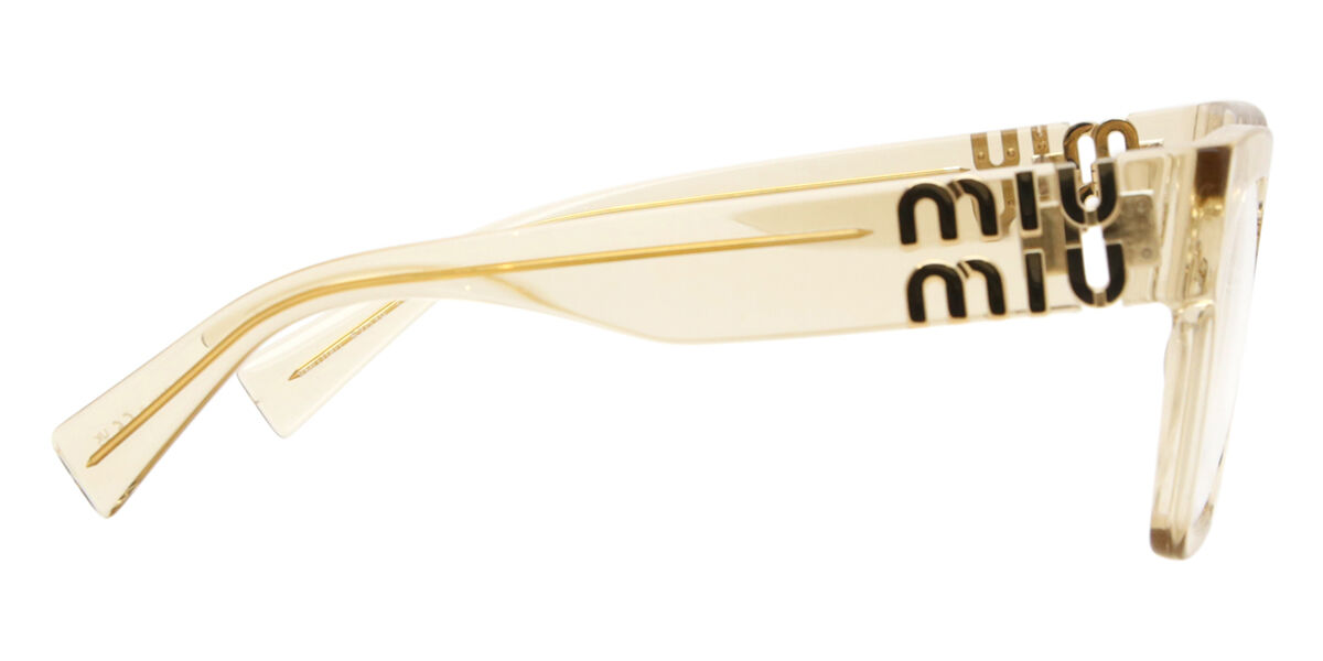 Miu Miu MU04UV 11T1O1 Square Transparent Sand Brown Eyeglasses