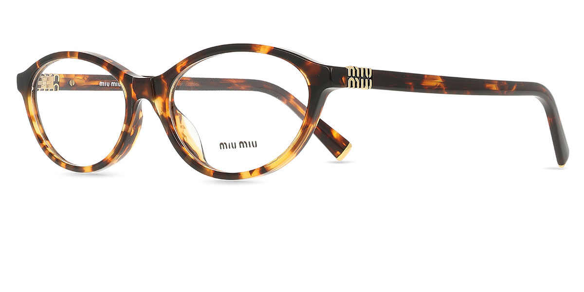 Miu Miu MU09XV VAU1O1 Oval Honey Yellow Tortoise Eyeglasses
