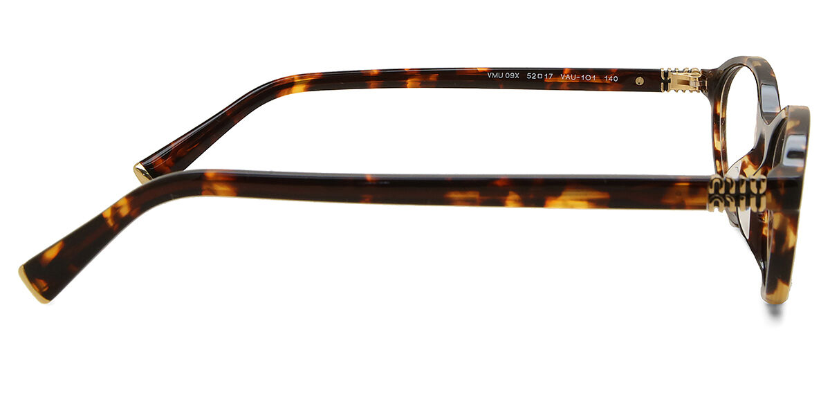 Miu Miu MU09XV VAU1O1 Oval Honey Yellow Tortoise Eyeglasses