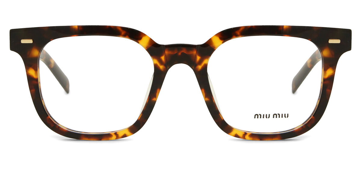 Miu Miu MU06XV VAU1O1 Square Honey Yellow Tortoise Eyeglasses