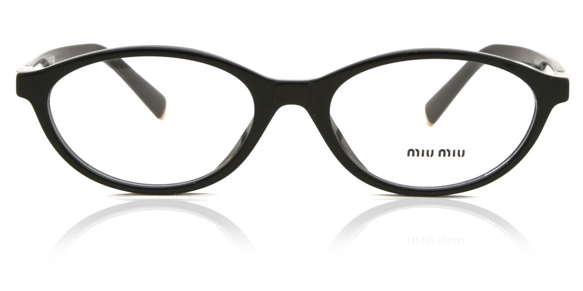 Miu Miu MU09XV 16K1O1 Oval Black Eyeglasses | SmartBuyGlasses Canada