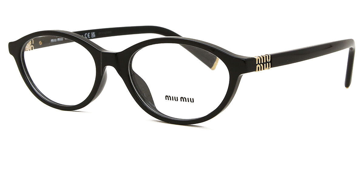 Miu Miu MU09XV 16K1O1 Oval Black Eyeglasses | SmartBuyGlasses Canada