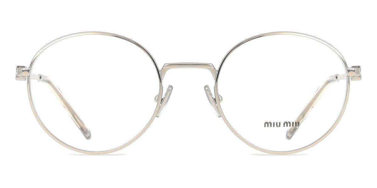 【MumIページ】 Miu Miu MU52XV 1BC1O1 Round Silver Eyeglasses | SmartBuyGlasses Canada