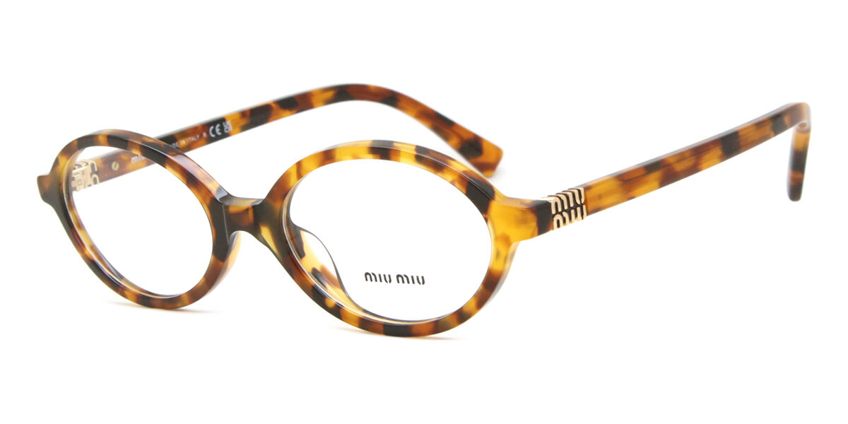 Miu Miu MU01XV 19P1O1 Oval Light Brown Tortoise Eyeglasses