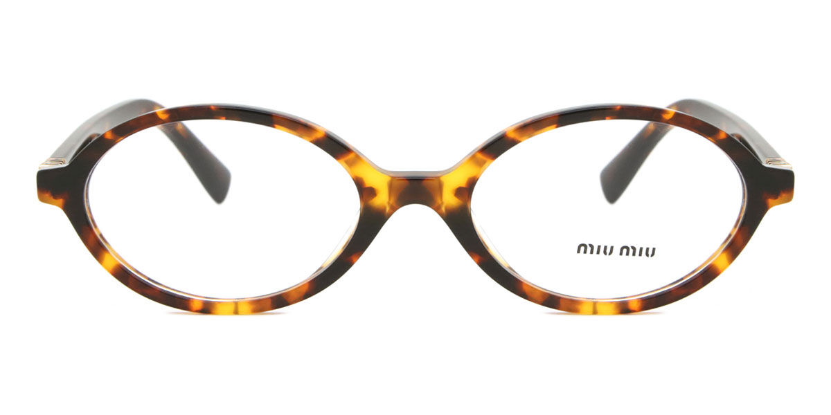 Miu Miu MU01XV VAU1O1 Oval Honey Yellow Tortoise Eyeglasses