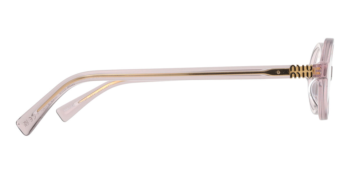 Miu Miu MU01XV 12W1O1 Oval Transparent Mauve Purple Eyeglasses