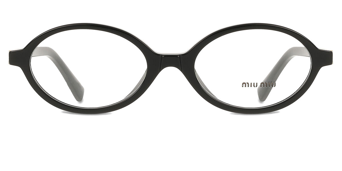 Miu Miu MU01XV 1AB1O1 Oval Black Eyeglasses | SmartBuyGlasses Canada