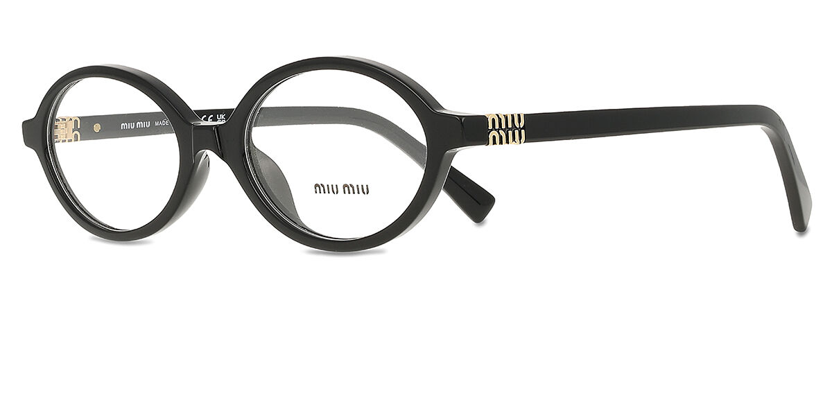 Miu Miu MU01XV 1AB1O1 Oval Black Eyeglasses | SmartBuyGlasses Canada
