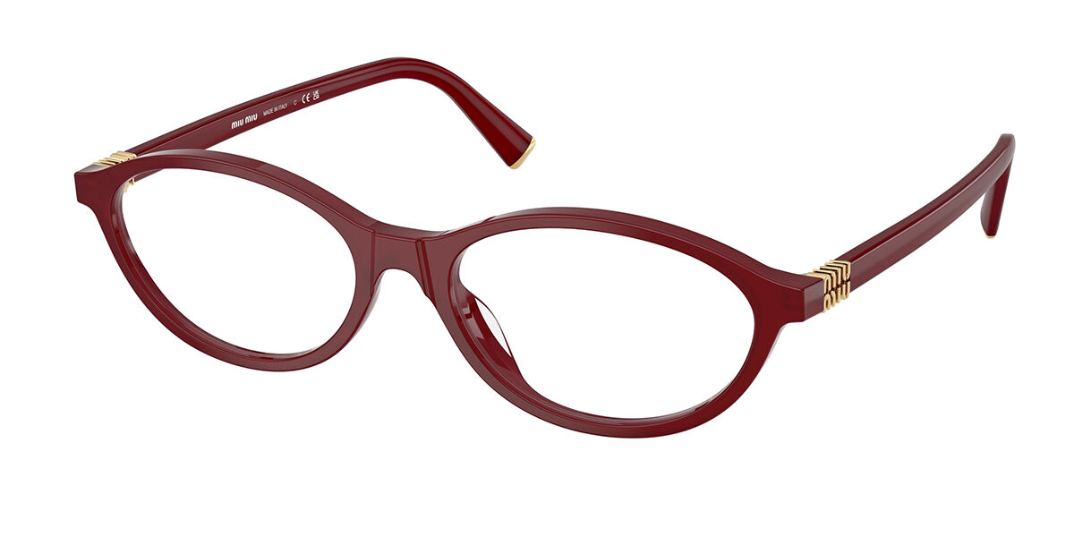 Miu Miu MU09XV 4BW1O1 Oval Light Brown Tortoise Eyeglasses