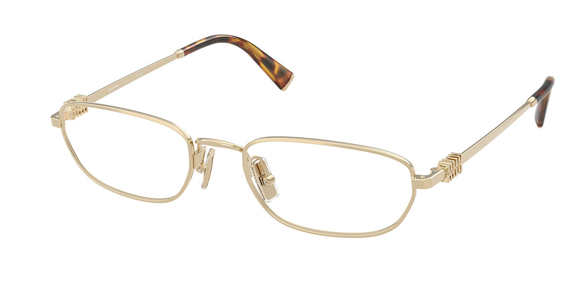 Miu Miu MU04ZS VAU08N Blue-Light Block Oval Honey Tortoise