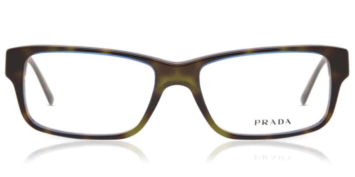 prada 　44 Prada PR 16MV ZXH1O1 Rectangle Tortoise Eyeglasses