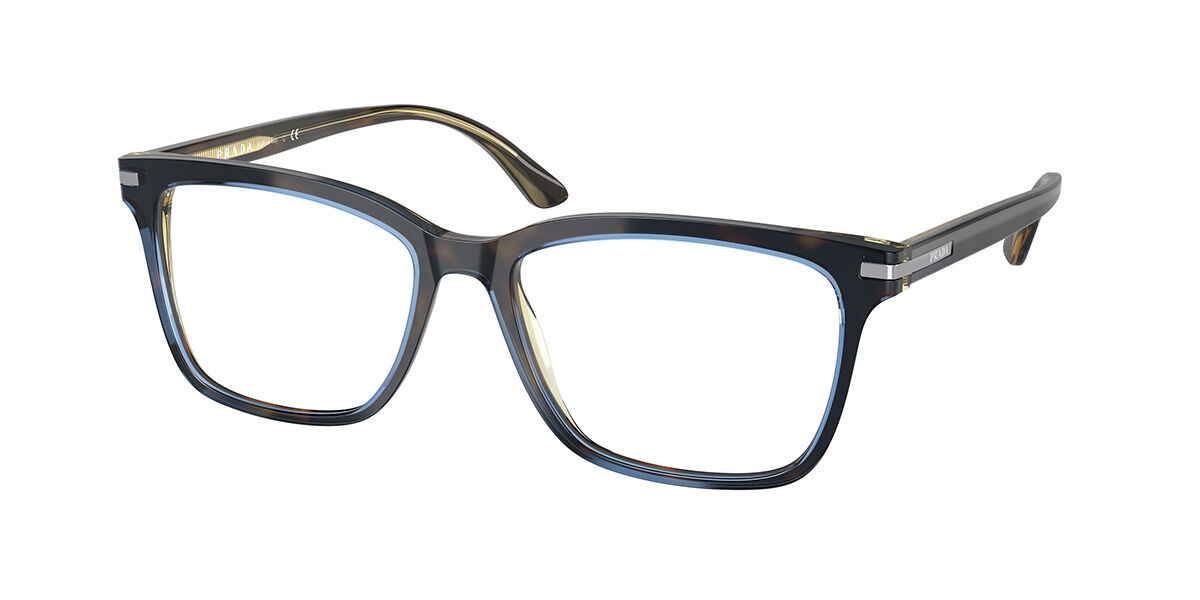 PRADA メガネ Prada PR 14WV ZXH1O1 Square Blue Tortoise Eyeglasses