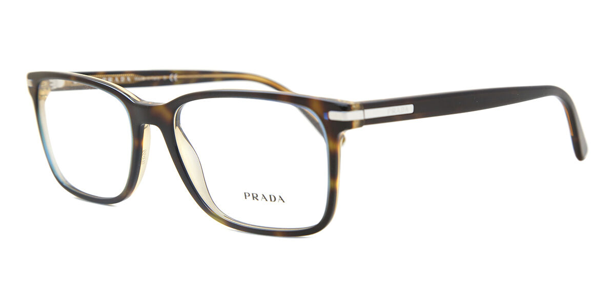 Prada PR 14WV ZXH1O1 Square Blue Tortoise Eyeglasses